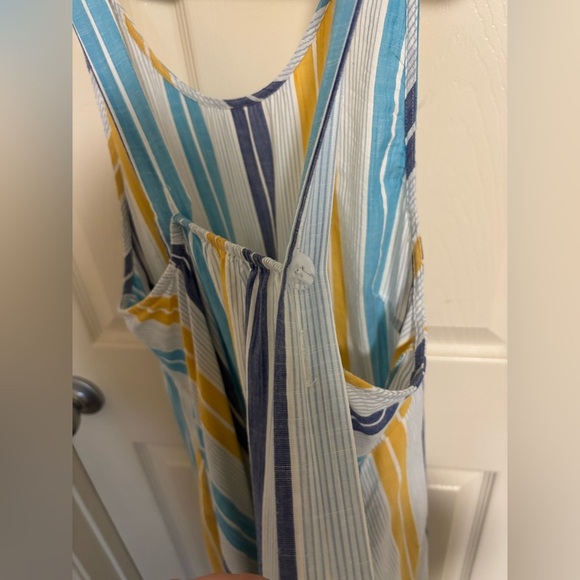 Anthropologie Striped Maxi Dress | Beach Coverup Sundress Cotton Blend - Picture 6 of 14